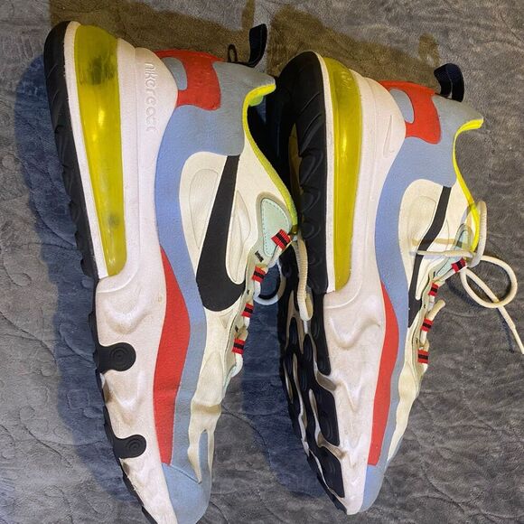 Nike Women's Air Max 270 React Bauhaus Primary Color Low Top Sneakers Size 11 - Picture 11 of 12